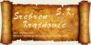 Srebren Krajnović vizit kartica